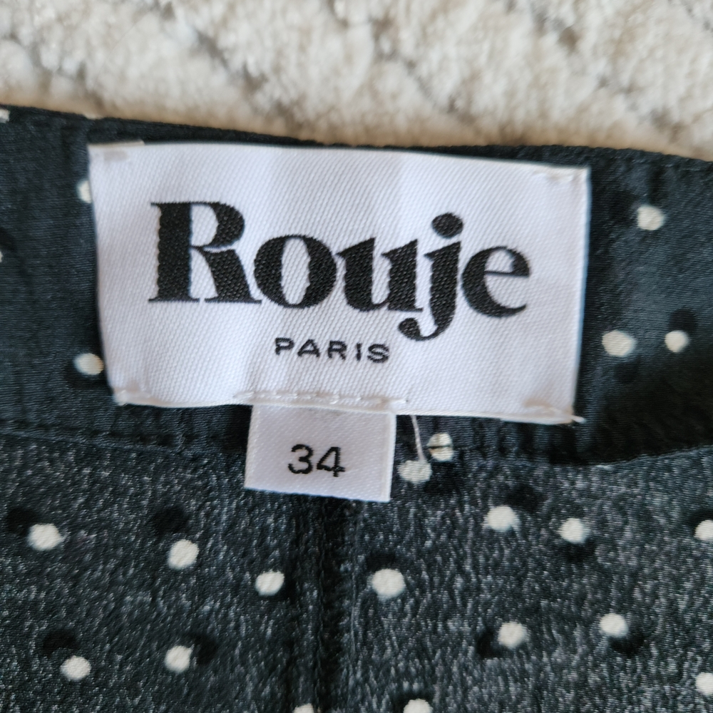 Rouje Black and White Polka Dot Midi Skirt - Picture 3 of 5